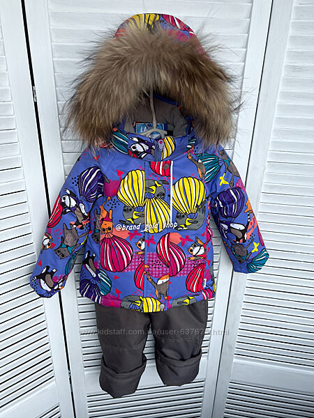 Зимовий термо комплект комбінезон для дівчинки lassye 86-110