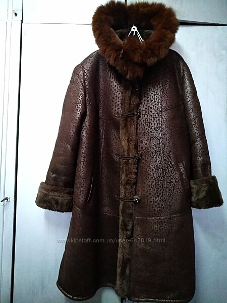 Дублёнка на большой размер- 58-60, эко. Не ношена