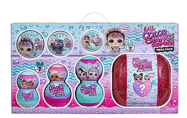 LOL Surprise мега набор кукла питомец чемодан Color Change Mega Pack Bubbly