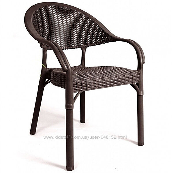 Пластиковий стілець Софія імітація ротангу білий чорний коричневий