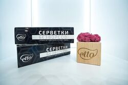 Серветки безворсові для манікюру в коробці ТМ Етто, 5см х 5см, 300 шт/уп