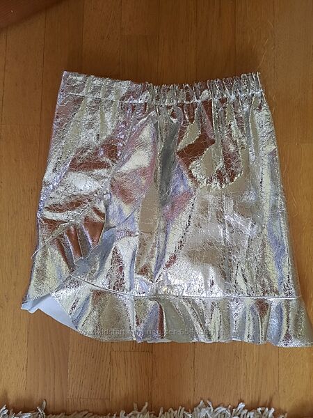 Новая юбка из плотного PU материала от 8 лет