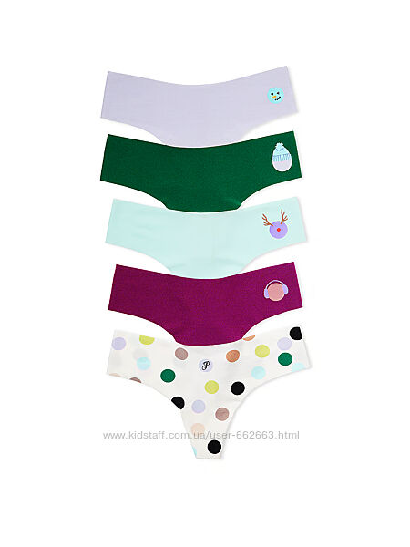 Набір трусиків Victoria´s Secret 5-Pack No-Show Thong Panty