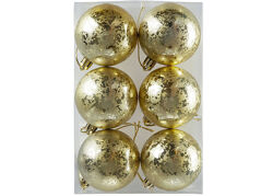 Ялинкові кулі новорічні прикраси 6 шт новорічний декор Livarno золоті