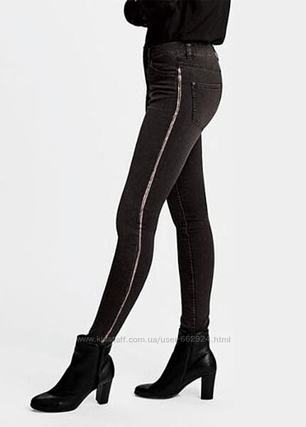 Джинси super skinny жіночі з лампасами Esmara S 36 euro Німеччина сірий