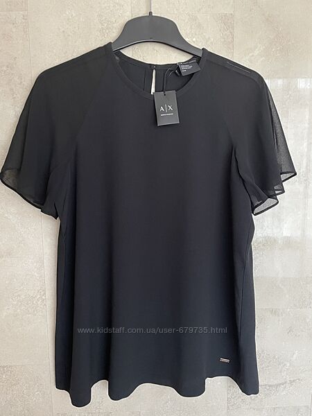 Блуза женская Armani Exchange новая, размер S 42-44, чёрная