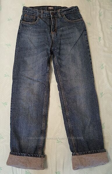 Утеплені джинси на флісі на стрункого хлопця Оshkosh р.12 р.14 в ідеал