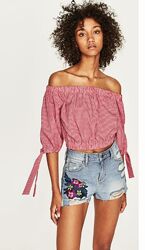 Стильна блузка, блуза, топ відкриті плечі Zara