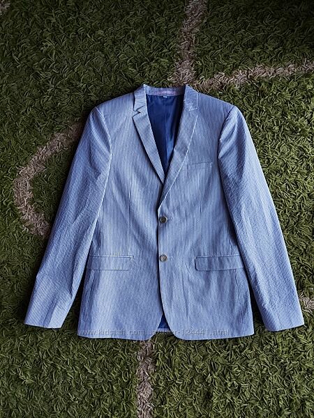 Піджак білий у блакитну смужку Marks&Spencer на 13-14 років
