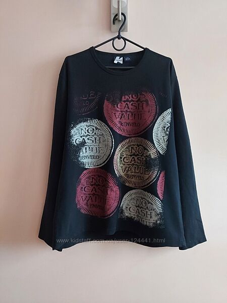 Лонгслів, світшот, светр, кофта з яскравим принтом 100 коттон, р. XXL