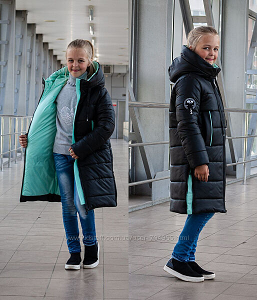 Зимовий пуховик куртка пальто Жасмінна зріст 128-134,140,146,152,158,164