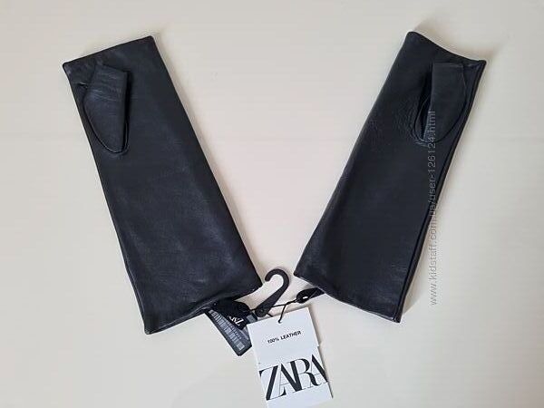 Шкіряні напівпальчатки Zara на об&acuteєм M