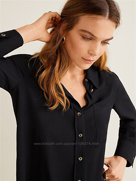 Сорочка Mango чорна