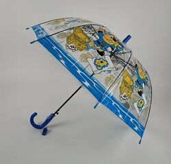 Яркие, прозрачные детские зонтики-трость, грибком. В ассортименте.