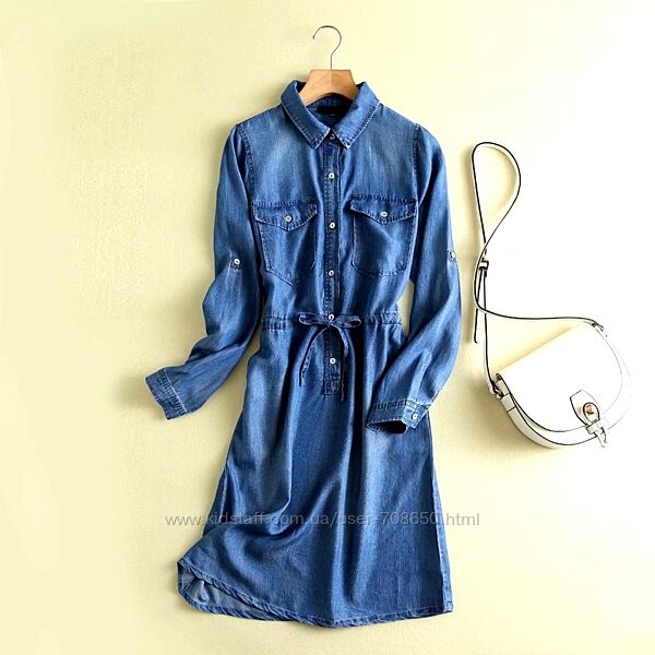 джинсове повсякденне плаття - сорочка
