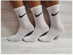 Шкарпетки чоловічі Nike. 41-45р. Білі. Високі, теніс, демісезонні, літні. 