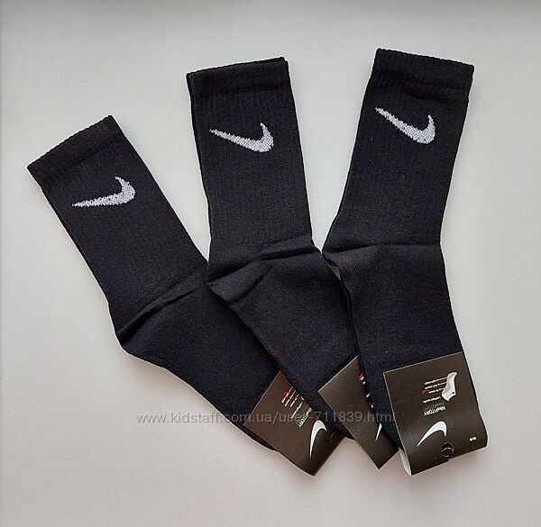Шкарпетки жіночі Nike 36-40р. чорні. Високі, теніс, демісезонні, літні.   