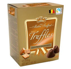 Шоколадные конфеты трюфель Maitre Truffout солёная карамель 200g