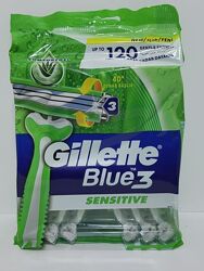 Gillette Blue 3 Sensitive, одноразовые станки 12шт.