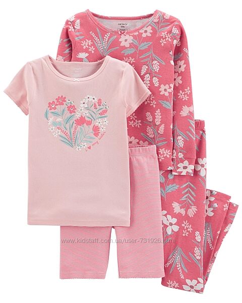 Розмір 7т, 128 Пижама картерс, Carters, коттон, радужный единорог