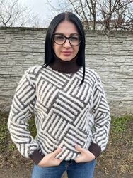 Жіночий теплий вязаний светр 44 розмір Туреччина