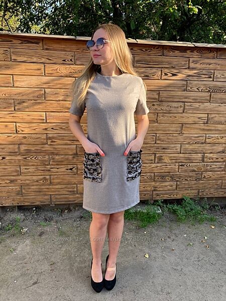 Жіноча стильна сукня короткий рукав Туреччина