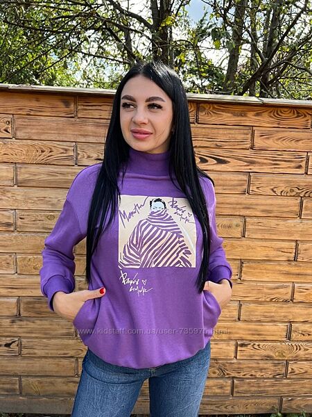 Жіночий фіолетовий светр на зиму туреччина
