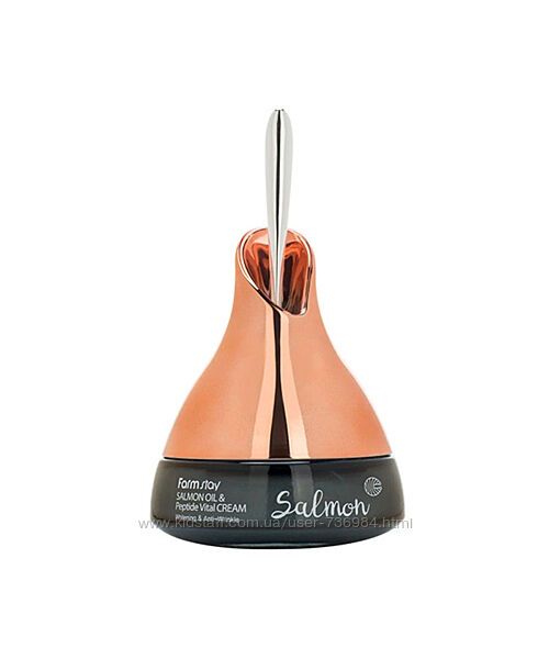 Лифтинг крем для увядающей кожи FarmStay Salmon Oil & Peptide Vital Cream