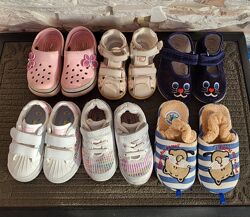Обувь 20 - 21 размер для девочки, кроссовки, босоножки, тапочки, кроксы