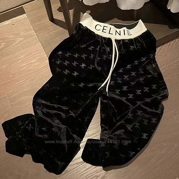 CELIN Eкрутые велюровые штаны