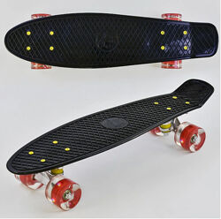 Скейт пенни борд Penny board со светящимися колесами колеса арт. 0990