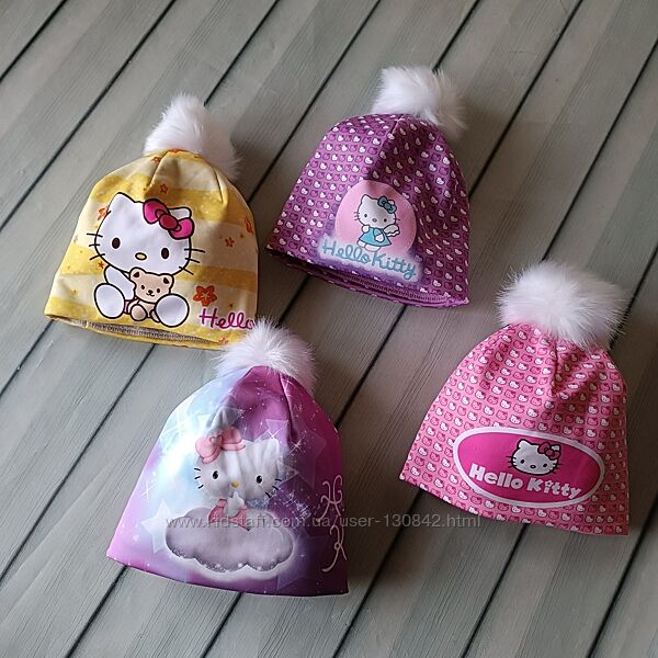 Шапка Хелло Китти, шапка для девочки, Hello kitty