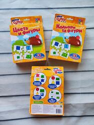 Цвета и фигуры на 2х языках. ассоциации