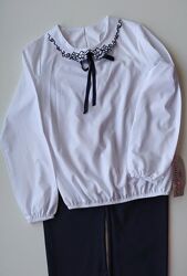 Біла святкова шкільна блузка Польща р.146-152