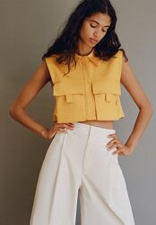 Zara жилет оверсайз кроп топ