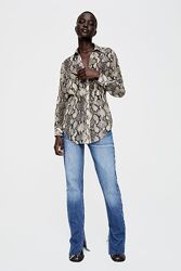 Сорочка зміїний принт нова Zara