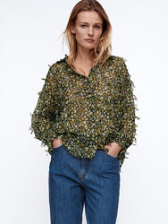 Zara нова фактурна блуза С