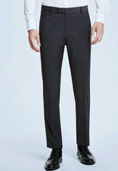 Новые костюмные брюки слим синие тонкая шерсть &acuteStrellson&acute 50р