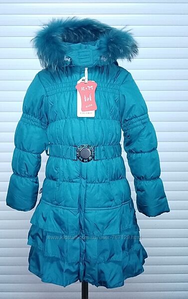 Зимняя куртка-пальто для девочки. р.116-140. т. м. r&m