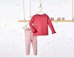 Комплект lupilu з зірочками, набір утеплені лосіни і лонгслів 