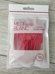 Професійні зубочистки з міжзубними нитками. Mediblanc. Франція 