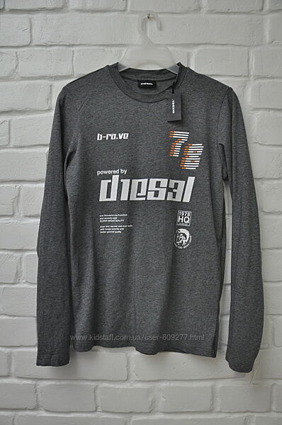 DIESEL. Оригинал. Футболка с длинным рукавом. р. 11 - 12 лет, рост 152 см.