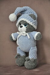 Вязаный плюшевый мишка Тедди. Hand Made With Love.