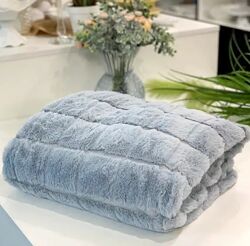 Плед  поуривало Шиншилла квадрат . Розмір 160х200