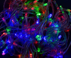 Гирлянда светодиодная С 31321 100 лампочек, длина 9.5 метра, мультиколор