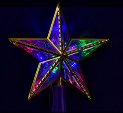 Верхушка на ёлку Звезда, длина провода 1.5 метра, мультиколор