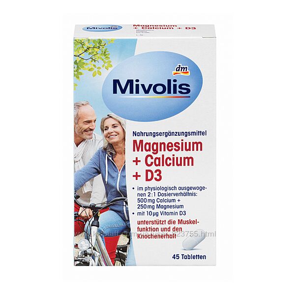 Комаплекс вітамінів Mivolis Magnesium  Calcium  D3 Магній  Кальцій  D3