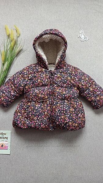 Детская теплая демисезонная курточка 6-9 мес весенняя куртка для девочки