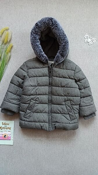 Детская демисезонная теплая курточка 9-12 мес весенняя куртка для мальчика