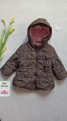 Детская демисезонная теплая курточка 6-9 мес весенняя куртка для девочки